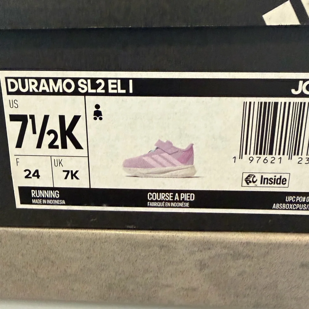Adidas Toddler Purple Sneakers 7.5 - Picture 4 of 5